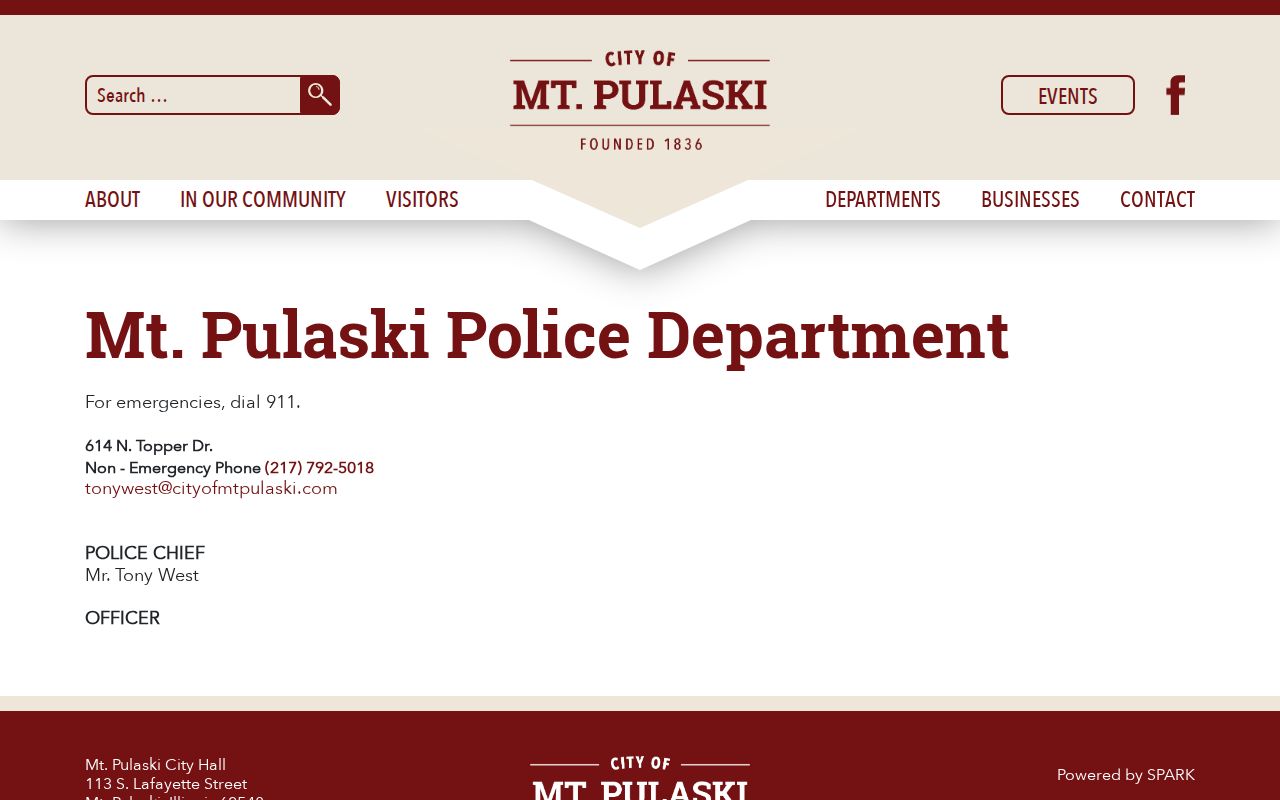 Mount Pulaski Police Department source for recent arrests